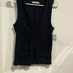 We The Free Black V-Neck Tank Top